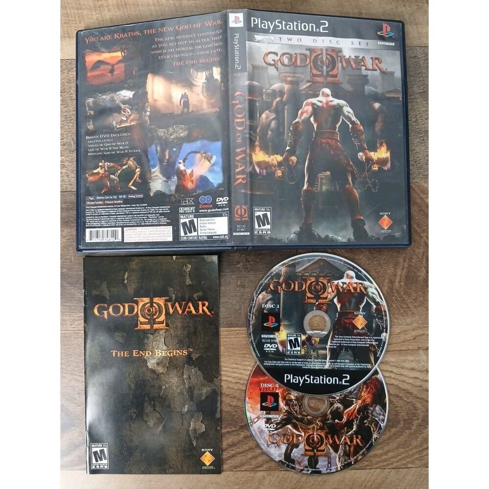 God of War 2 (Sony Playstation 2 PS2, 2005) Complete CIB - Tested